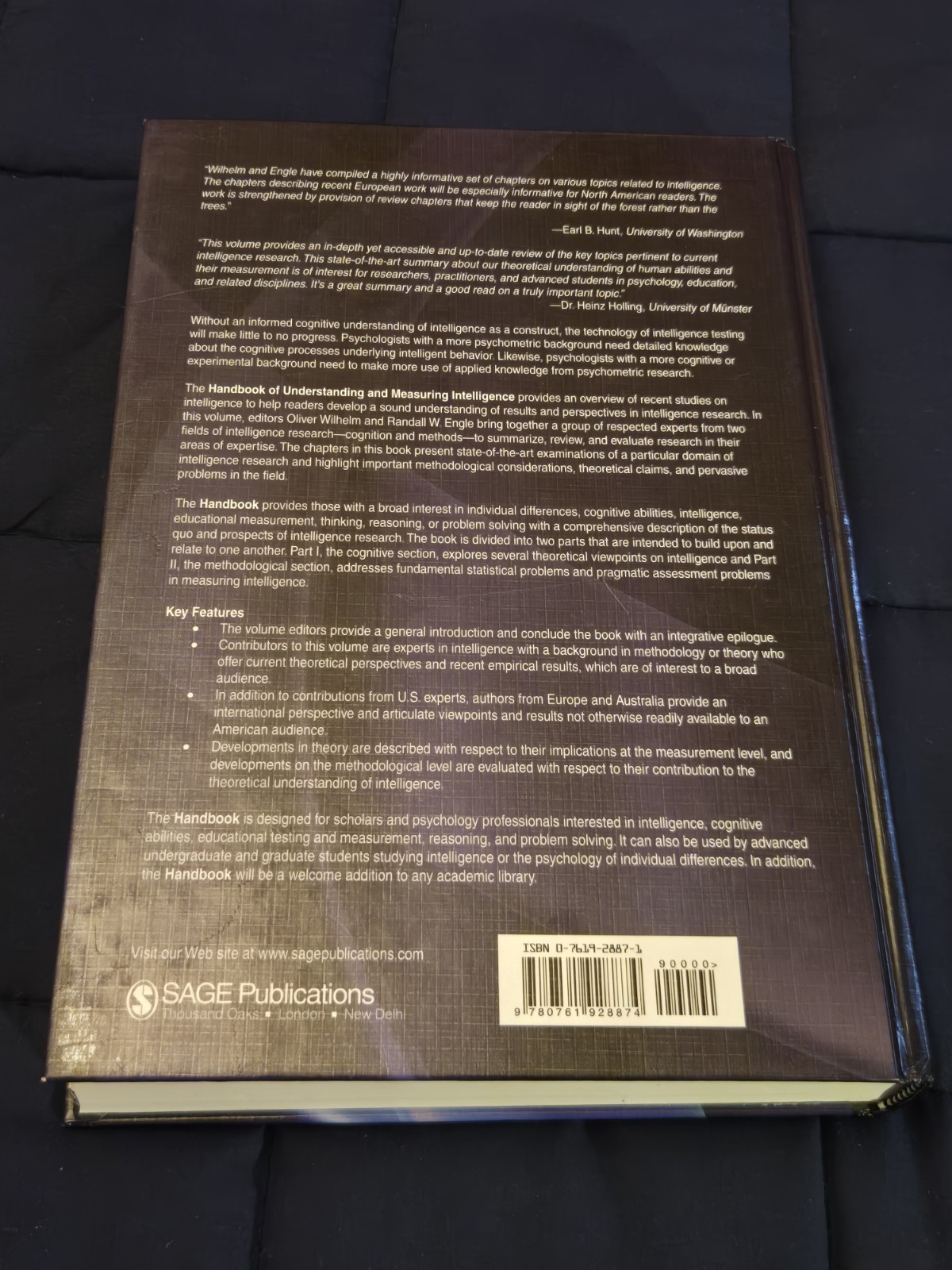 Handbook Of Understanding And Measuring Intelligence