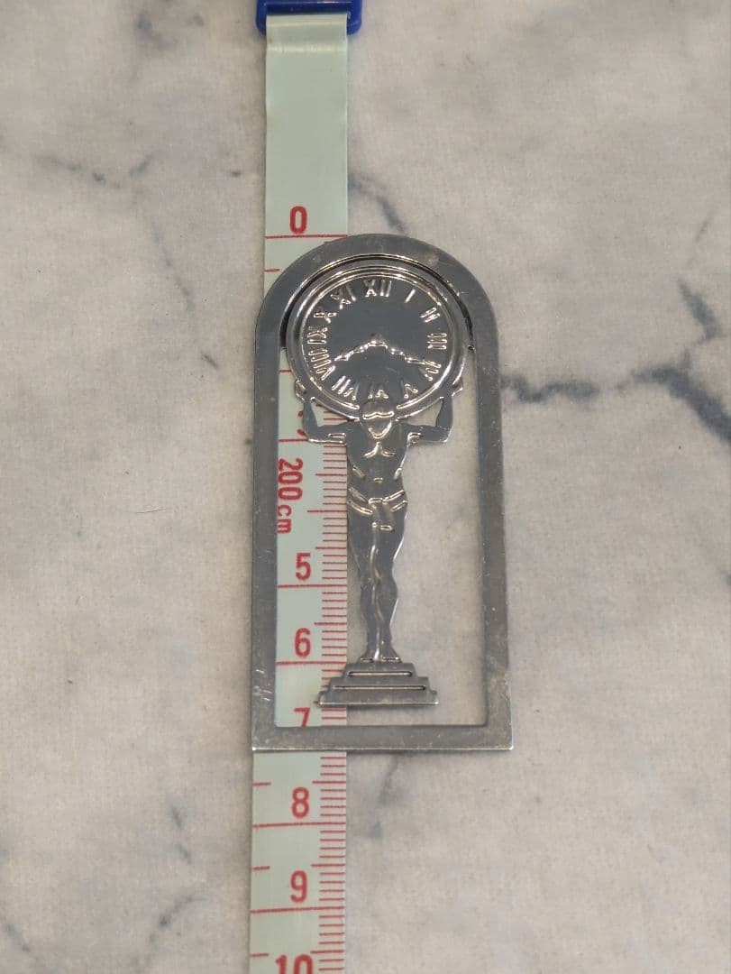Authentic Tiffany & Co Atlas Clock Bookmark Metal Sterling Silver 7cm / 2.8in