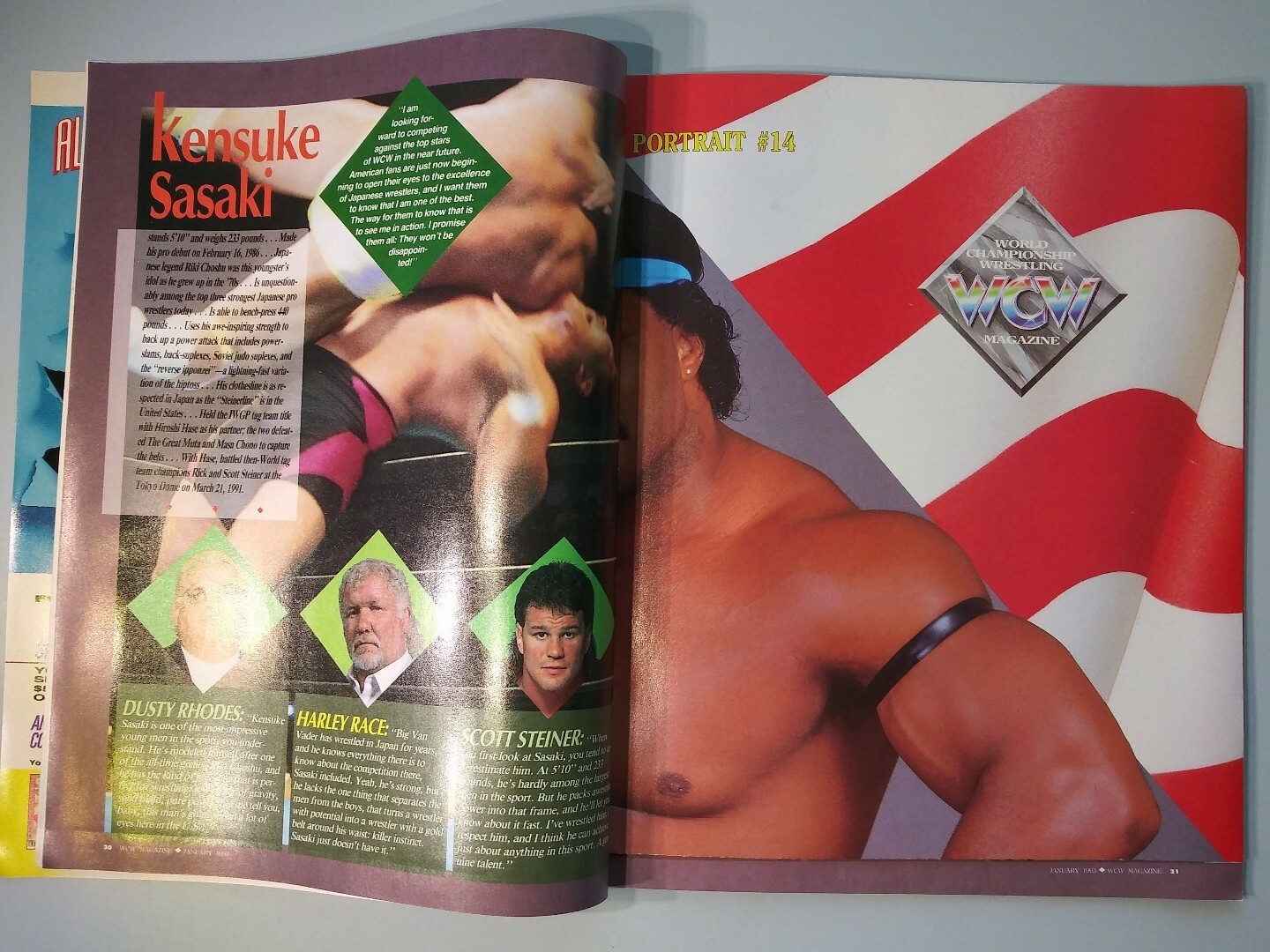 WCW MAGAZINE January 1993 Brian Pillman Ron Simmons WWF PWI