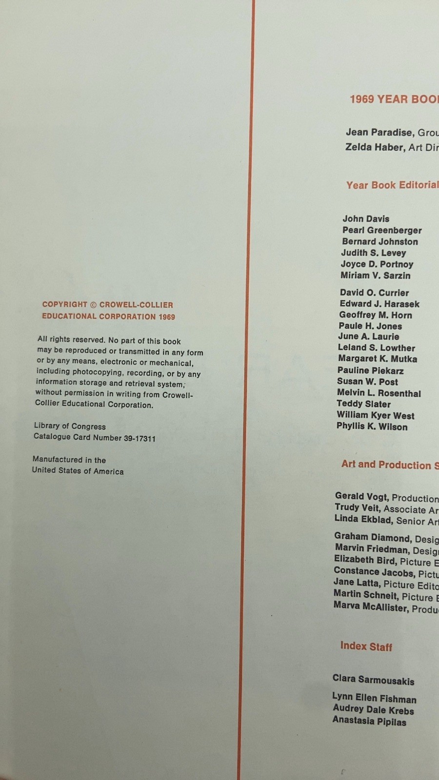1969 Year Book Covering the Year 1968 Maron L. Waxman, M.A. (Managing Editor)…