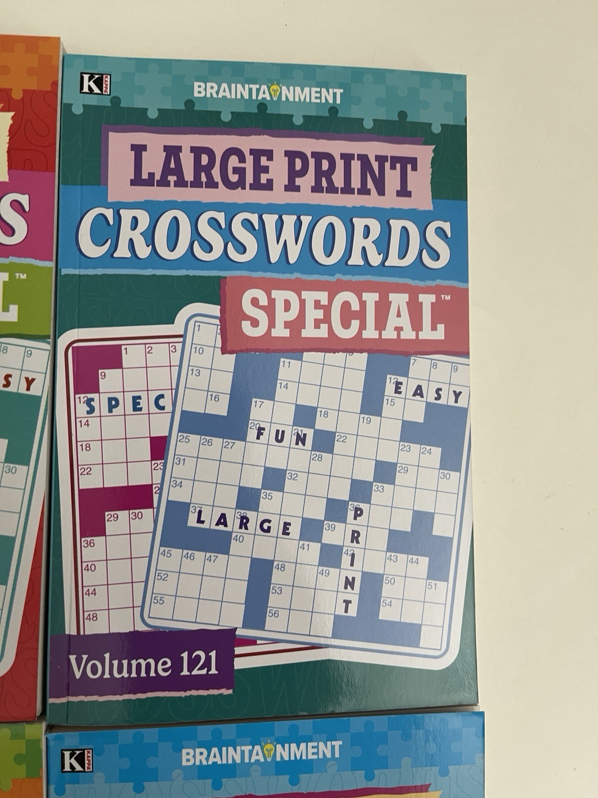 Lot 4 Kappa Large Print Crosswords Special Books Braintainment NEW Free Ship
