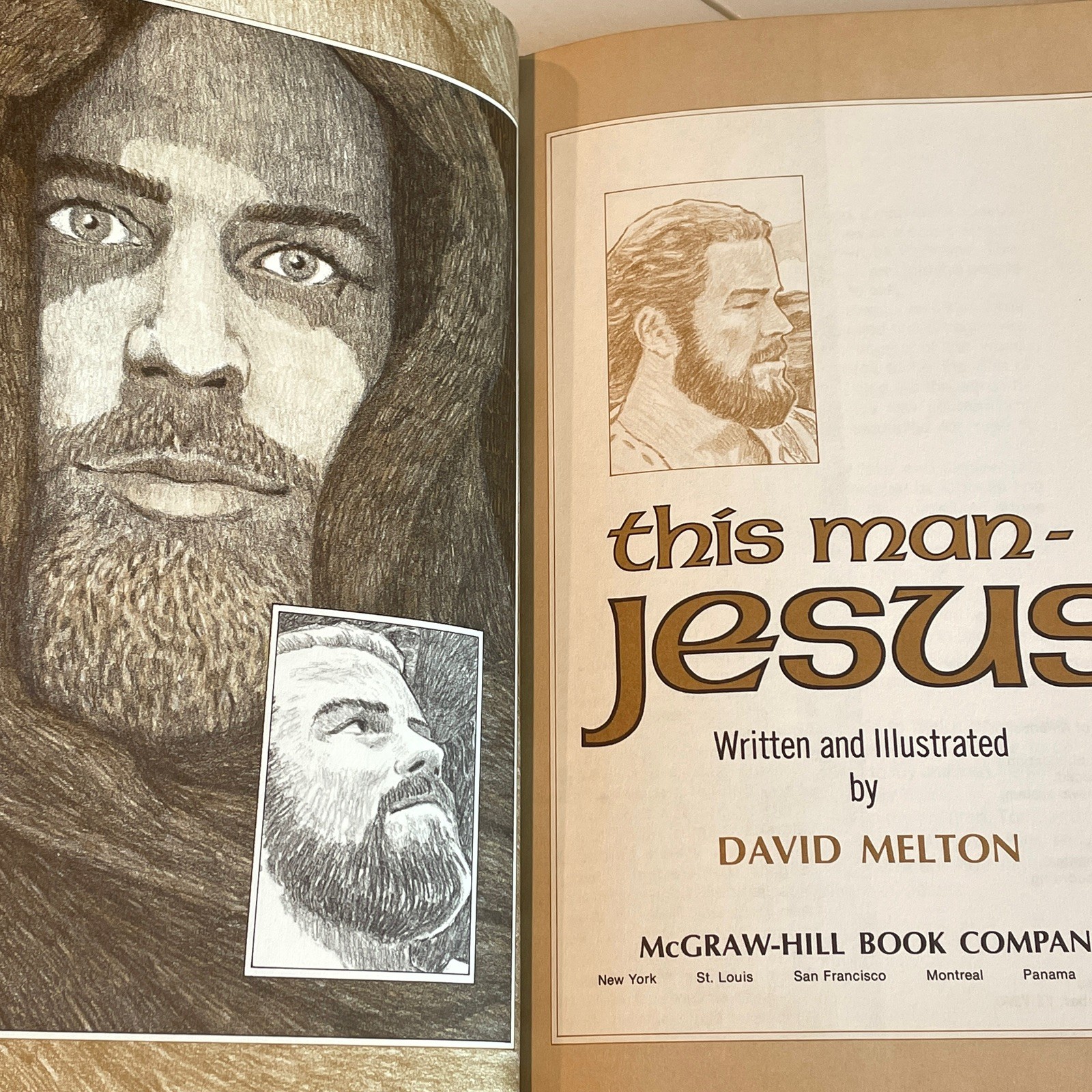 This Man Jesus by David Melton 1972 Illustrated Hardcover McGraw Hill Christ