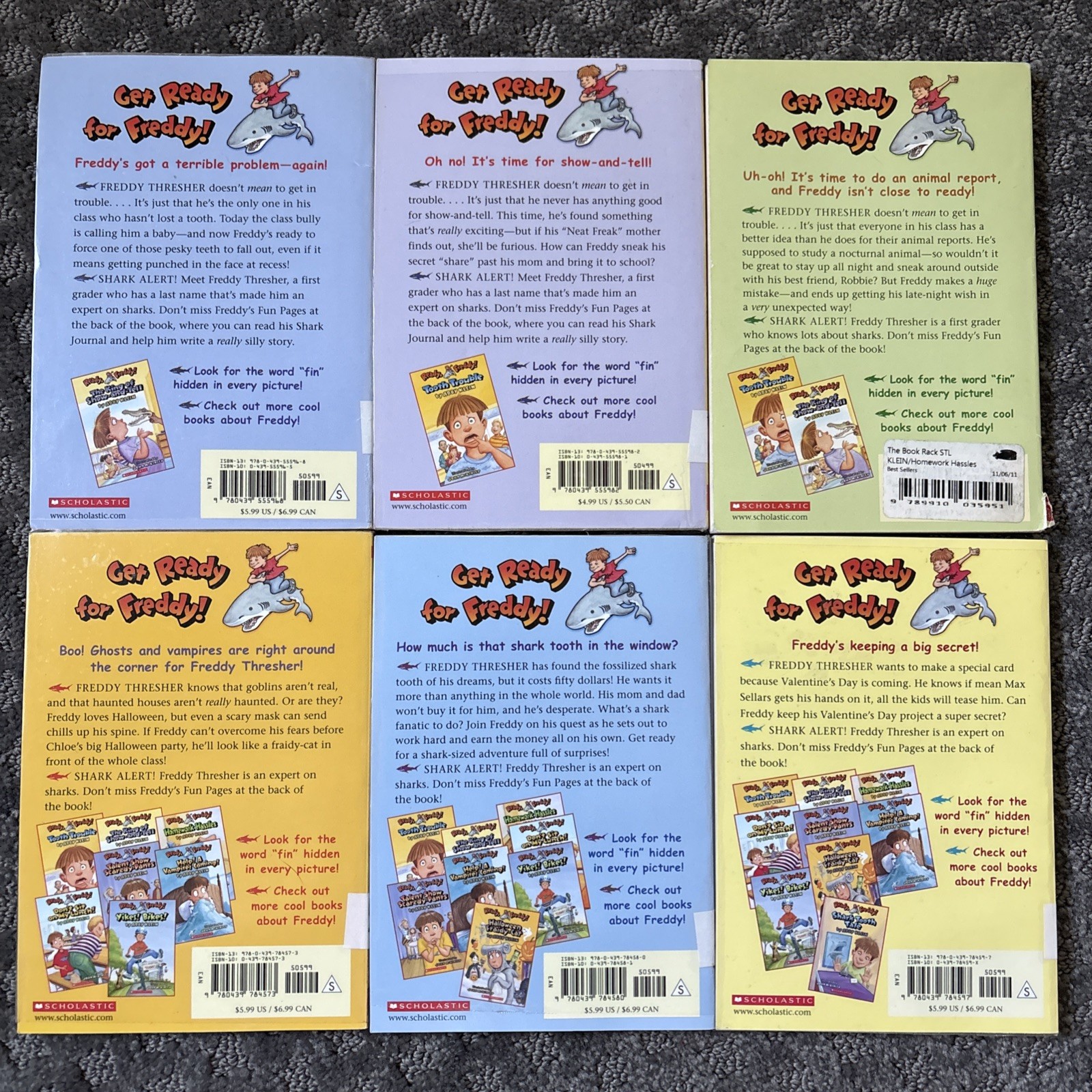 Ready, Freddy! Lot of 6 Chapter Books Abby Klein Scholastic 1;2;3;8;9;10