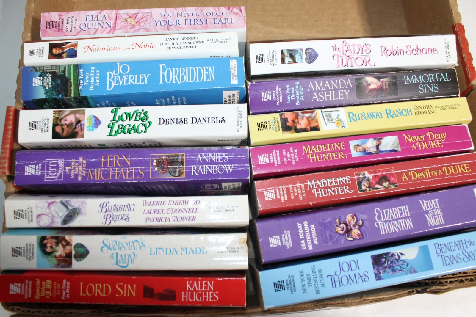 Random Lot of 15 Historical Romances by Publisher – AVON ZEBRA BANTAM MIXED