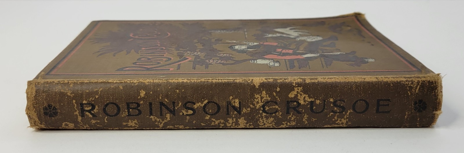 1890’s ROBINSON CRUSOE by Daniel Defoe, B&W Illustrations HC