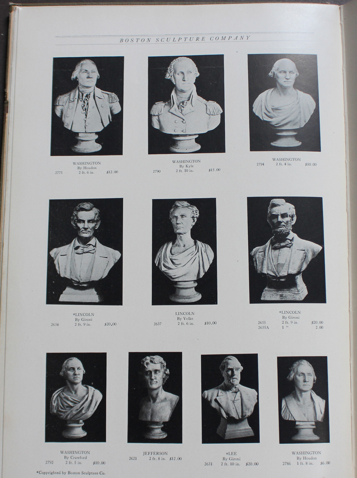 Rare Antique Old Book Boston Sculpture Company 1912 Illustrated Lincoln Occult +