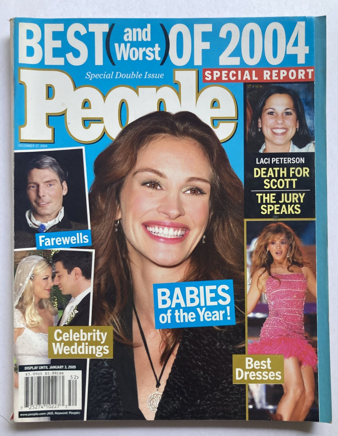JULIA ROBERTS BEST & WORST 2004 PEOPLE Magazine CHRISTOPHER REEVE TORI SPELLING
