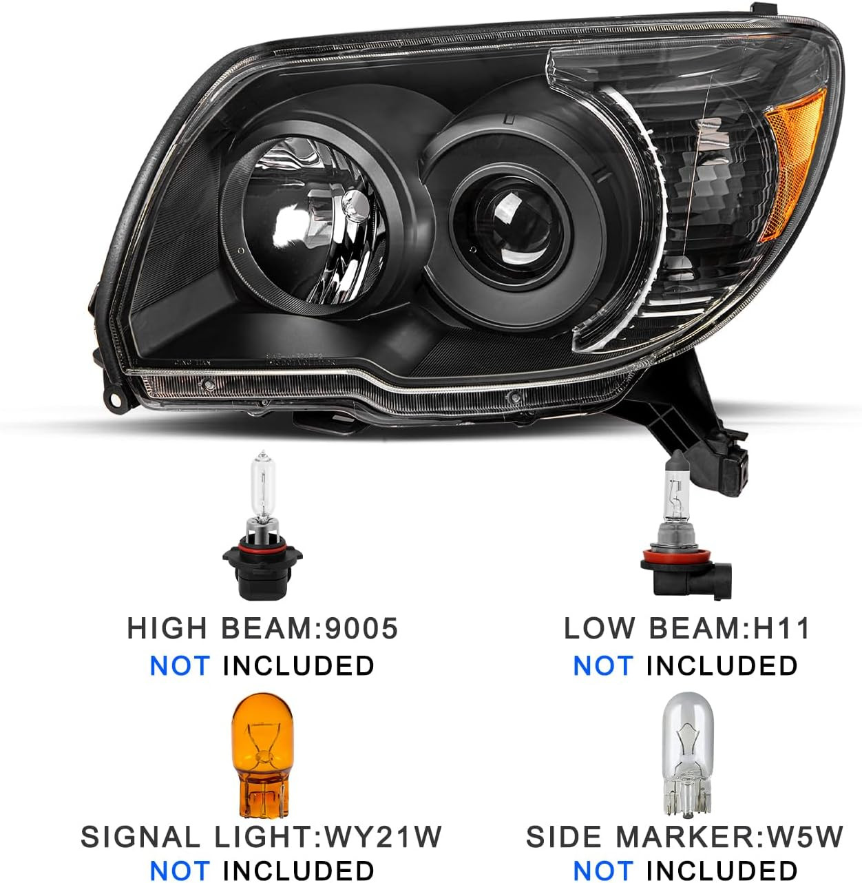 Headlight Assembly Compatible with 2006-2009 Toyota 4Runner Driver and Passenger