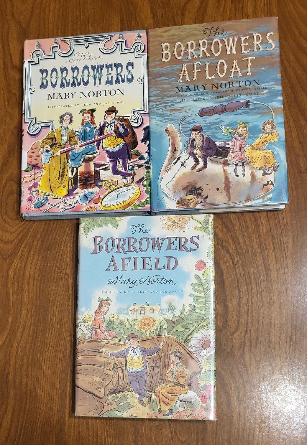 THE BORROWERS Lot of 3 HC/DJ Borrowers, Afloat, Afield 1950s Juv Fantasy Norton