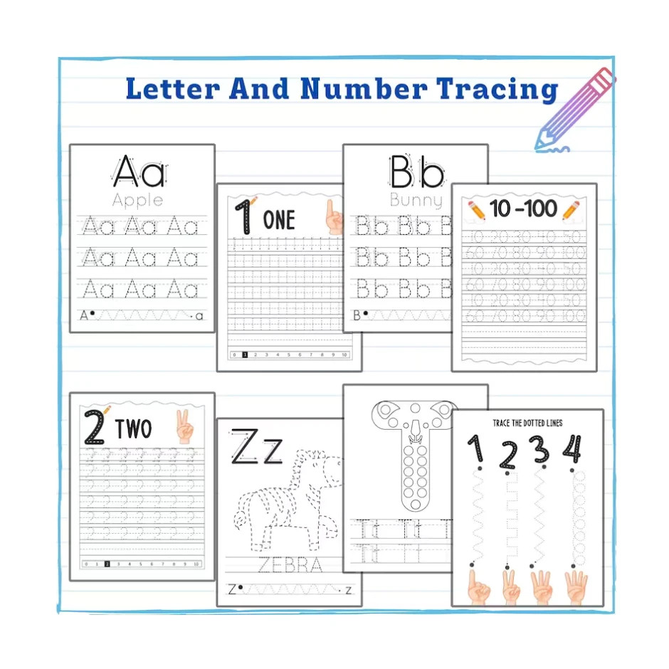 Preschool Kindergarten Mega Bundle 900++ pages – alphabet colour number kid