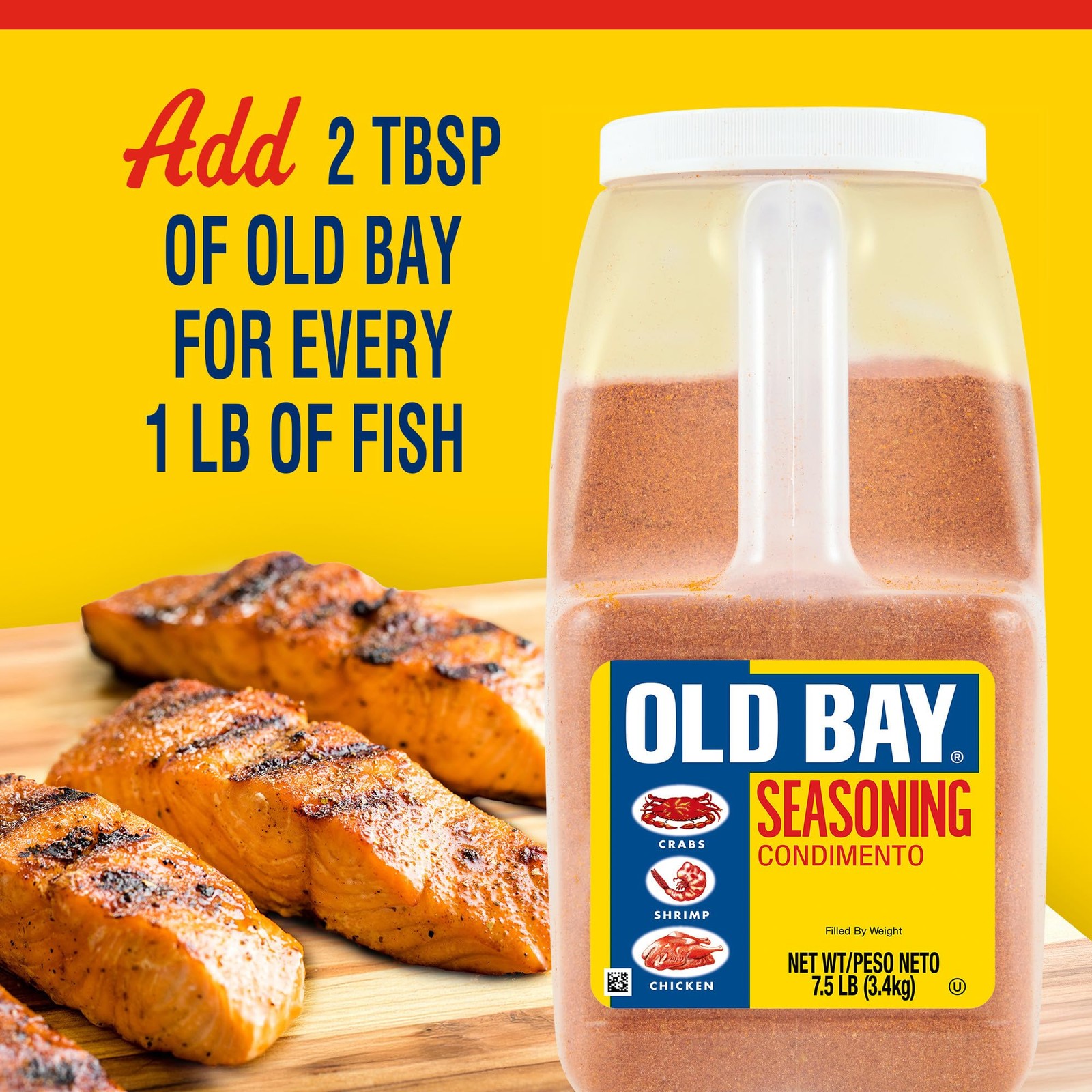 OLD BAY Seasoning, 7.5 lb – One 120 Ounce (Pack of 1), Seasoning Lbs