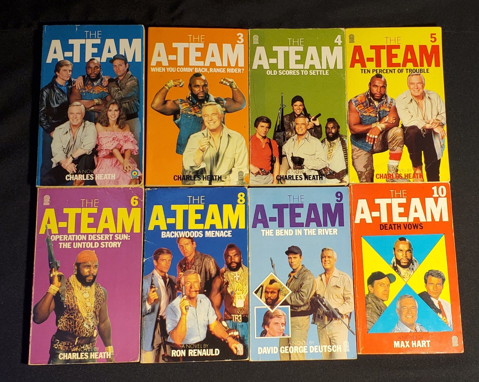 RARE Vintage A-Team Novels by Charles Heath – UK Version Target Books 84-85