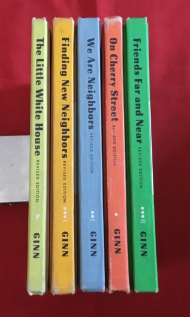 Lot of 5 Vintage 1957 Ginn Basic Readers Home School Books