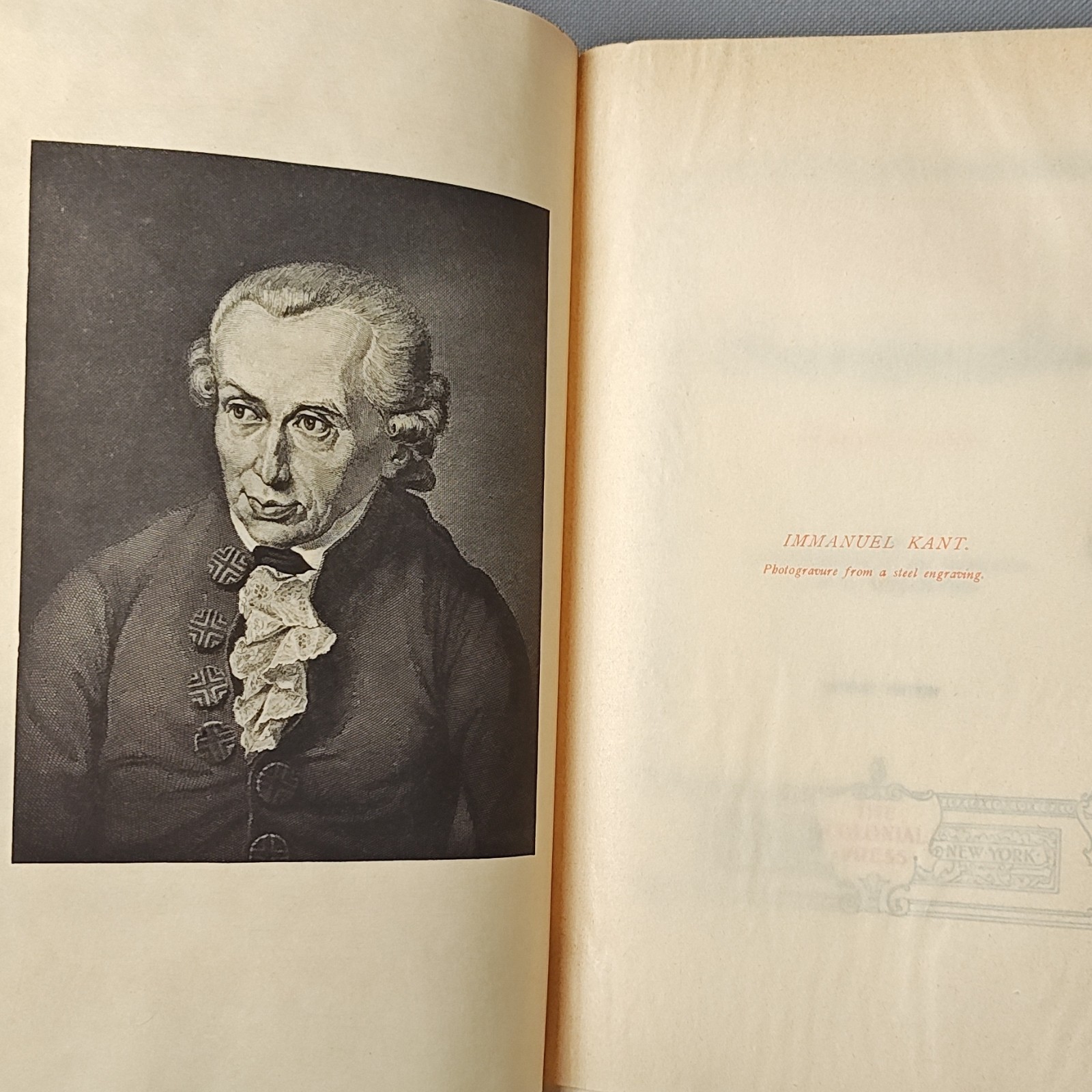 Immanuel Kant Critique of Pure Reason Colonial Press 1899 Hardcover Illustrated