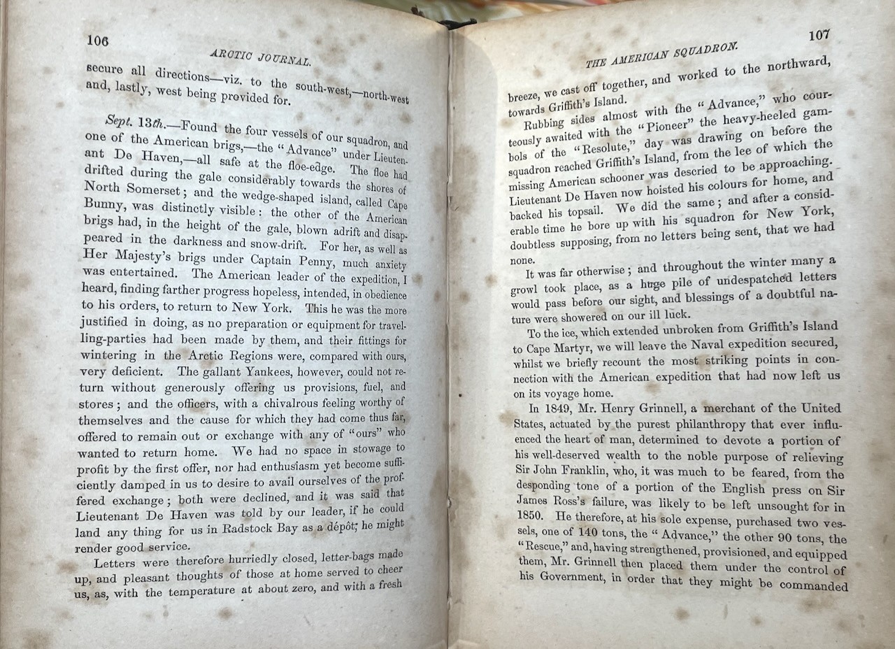 The Polar Regions…Franklin Expedition / Lt. Sherard Osborn / A. S. Barnes 1854