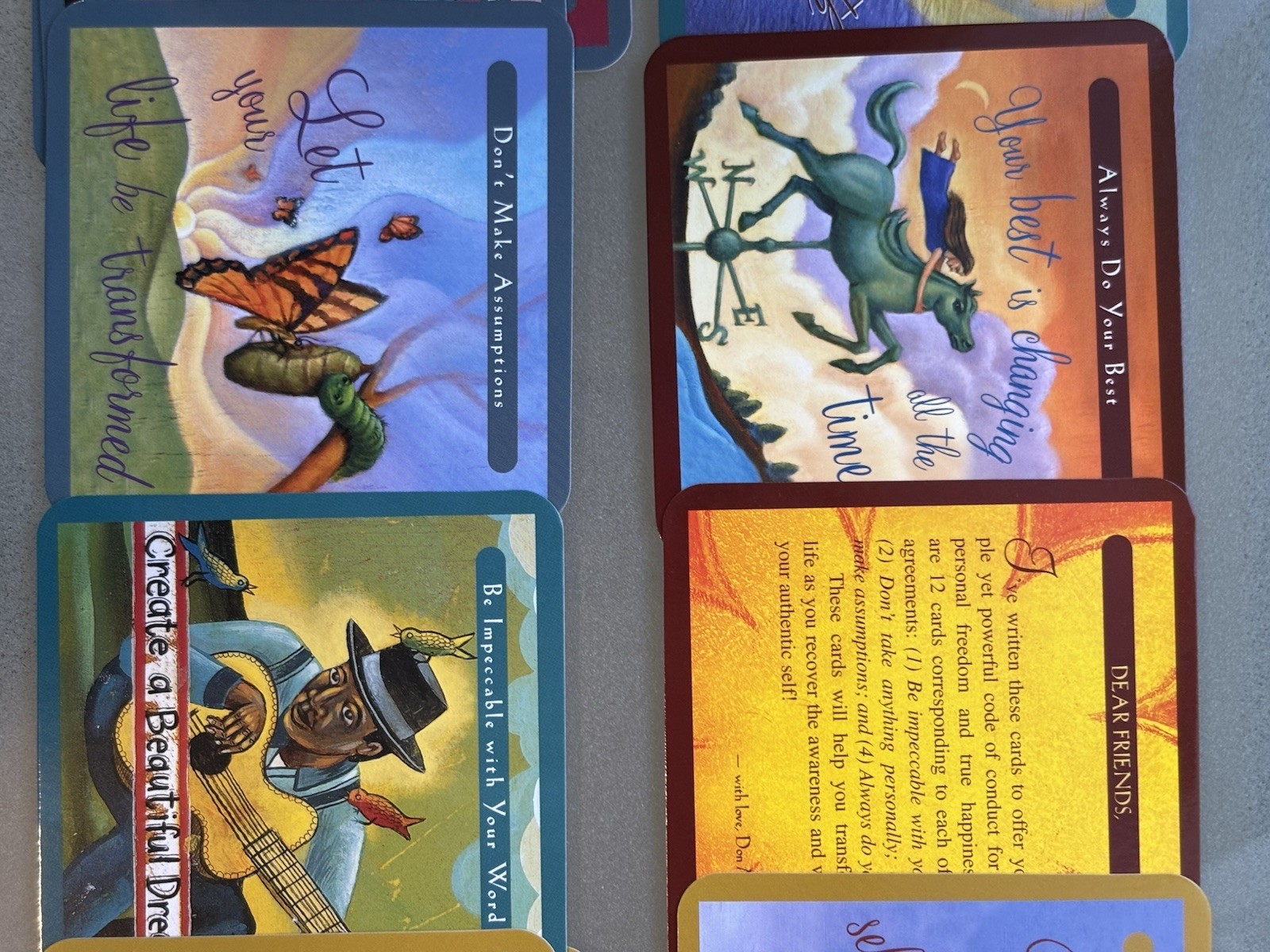 Four Agreements Cards by Miguel Don Ruiz (2001, Cards,Flash Cards)