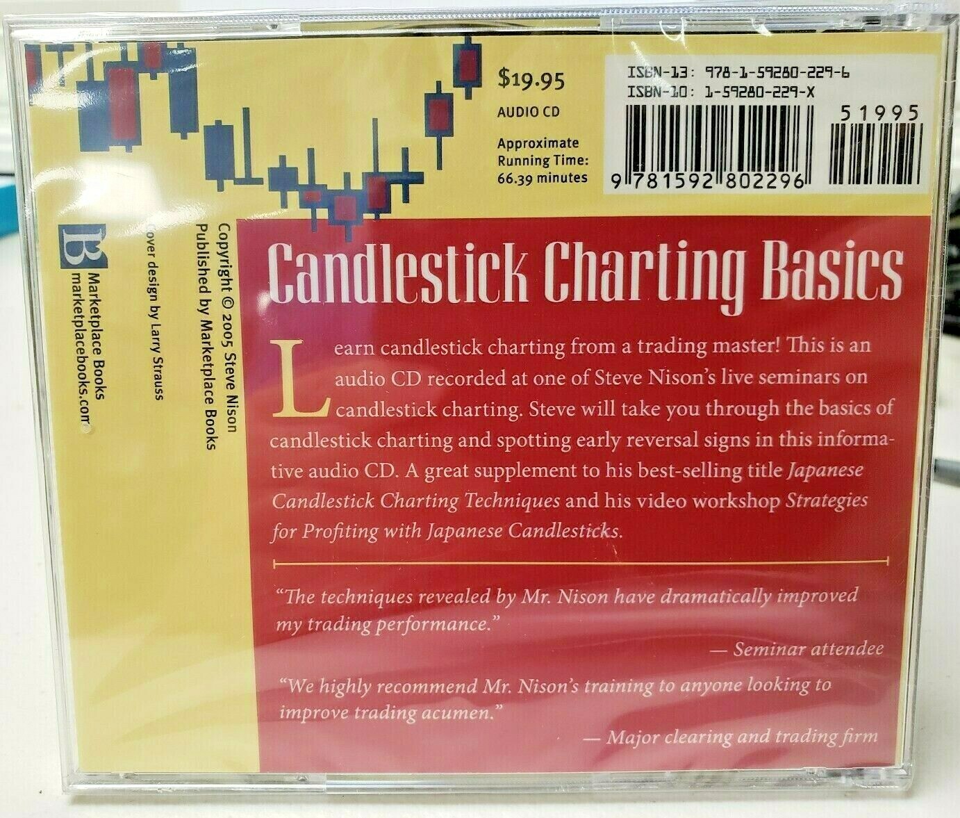 CANDLESTICK CHARTING BASICS by Steve Nison ~BRAND NEW~ SEALED ~Audio CD~