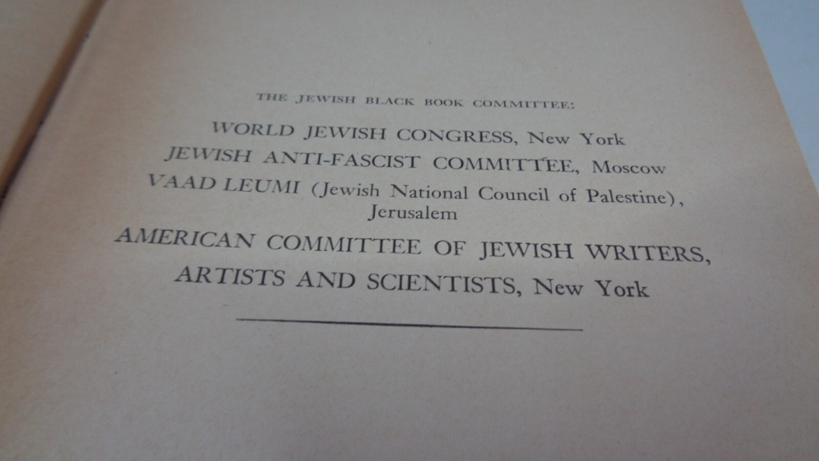 Very Rare 1946 The Black Book The Nazi Crime Against The Jewish People 560 Pages