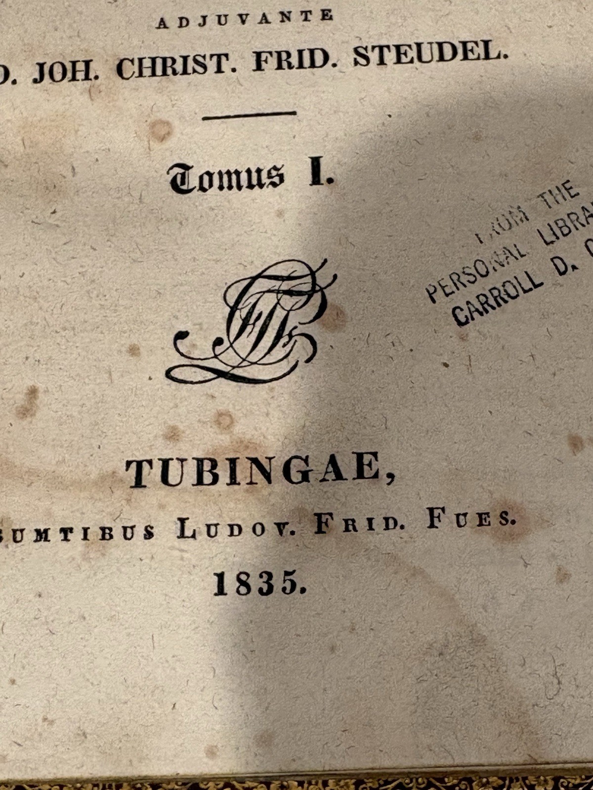 1835 Bengel GNOMON NOVI TESTAMENTI Latin Theology Tübingen Leather 1st Vol Rare