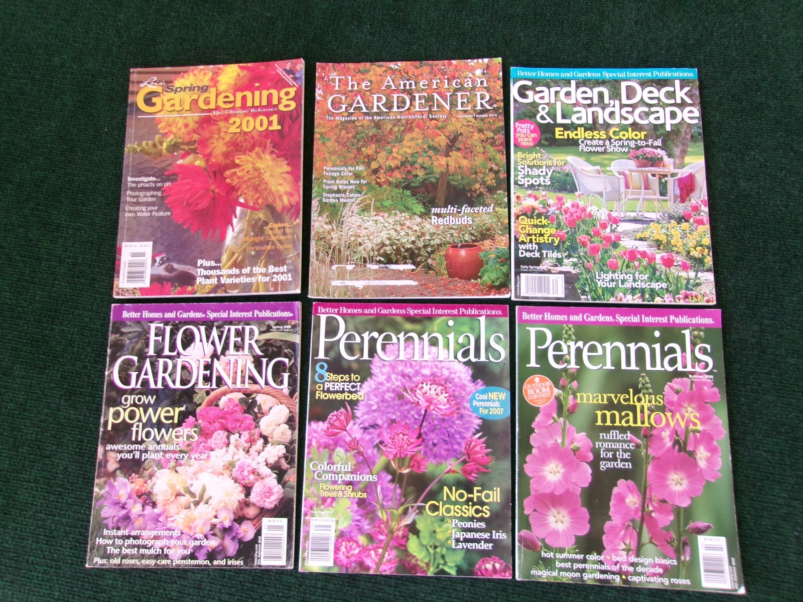Assorted Lot of 6 Garden Landscape Flower Perennial Magazines Gardening
