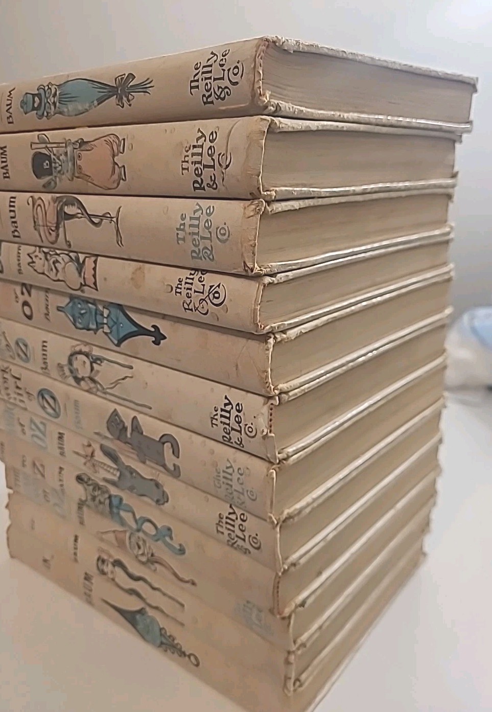 Wizard of OZ L. Frank Baum Book Set Of 12 Hardcover Reilly & Lee 1956