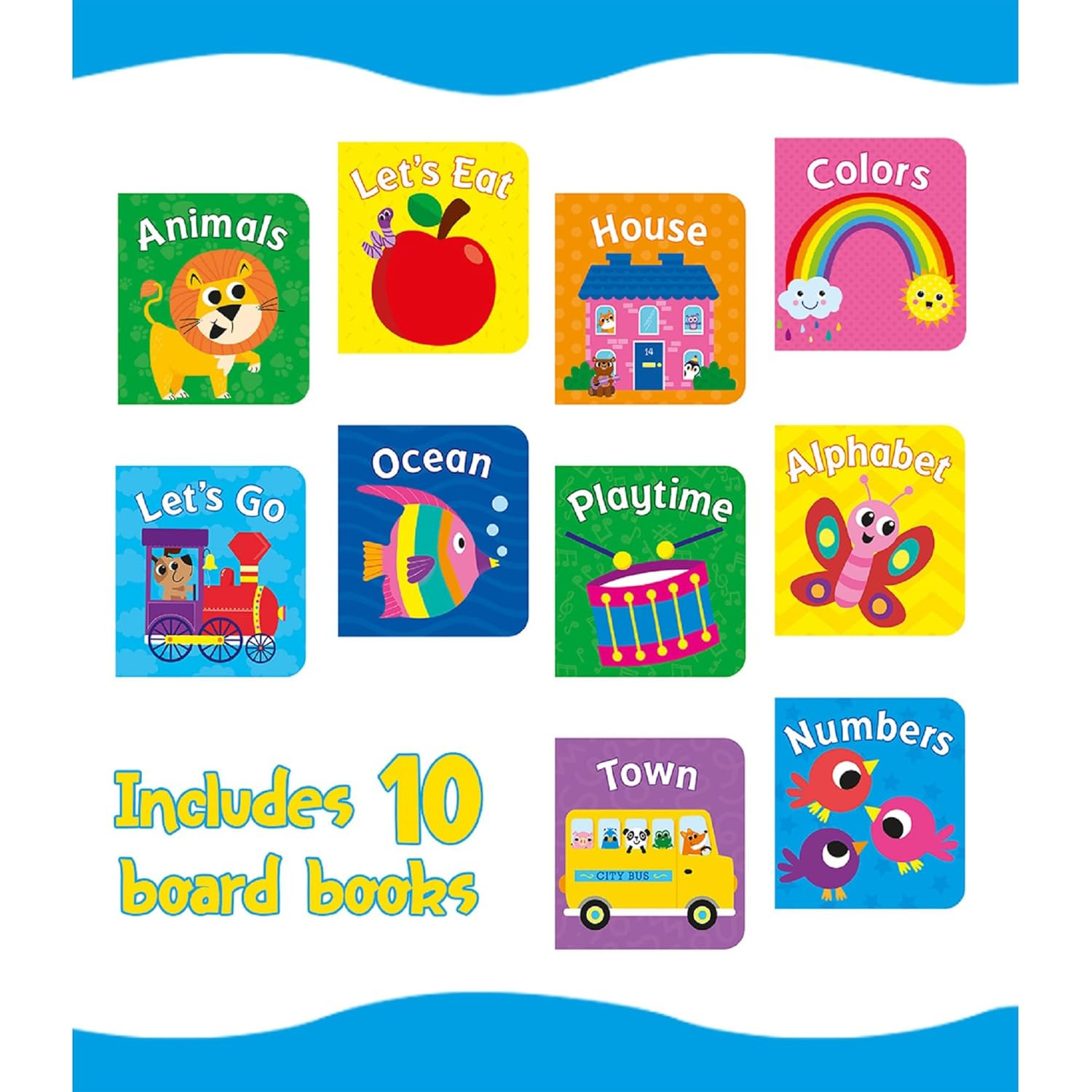 Baby’s First Library 10-Book Set – Board Book Set for Babies and Toddlers, Ages