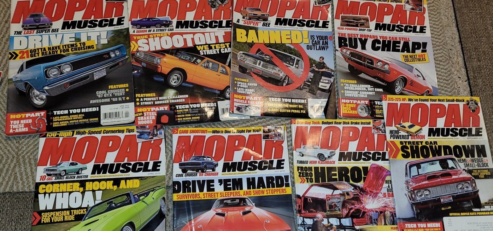 Mixed Lot of 55 Mopar Muscle Magazines Years 2000-2012 See Pics & Description