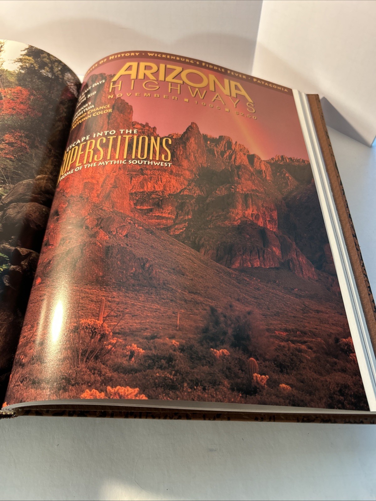 Vintage ARIZONA HIGHWAYS, 1995 Faux Leather Bound All Twelve Monthly Issues