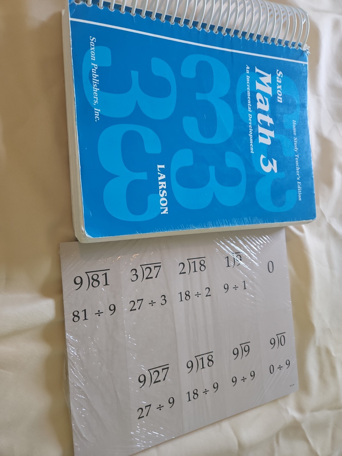 Saxon 3rd Grade Math Teacher’s Manual And Flash Cards (E)