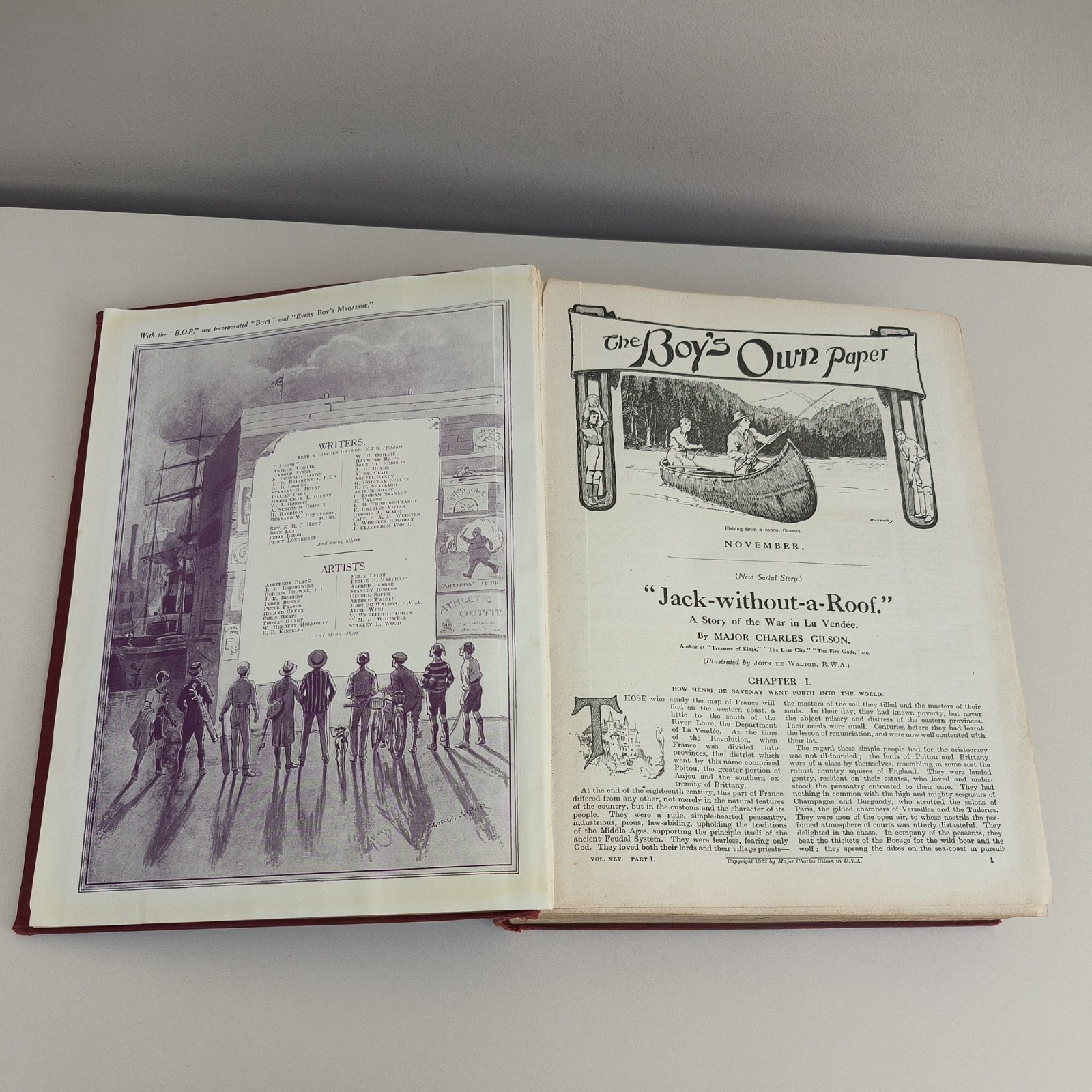 Antique The Boy’s Own Annual 1922 Volume 45 Illustrated Hardback Book 784 Pages