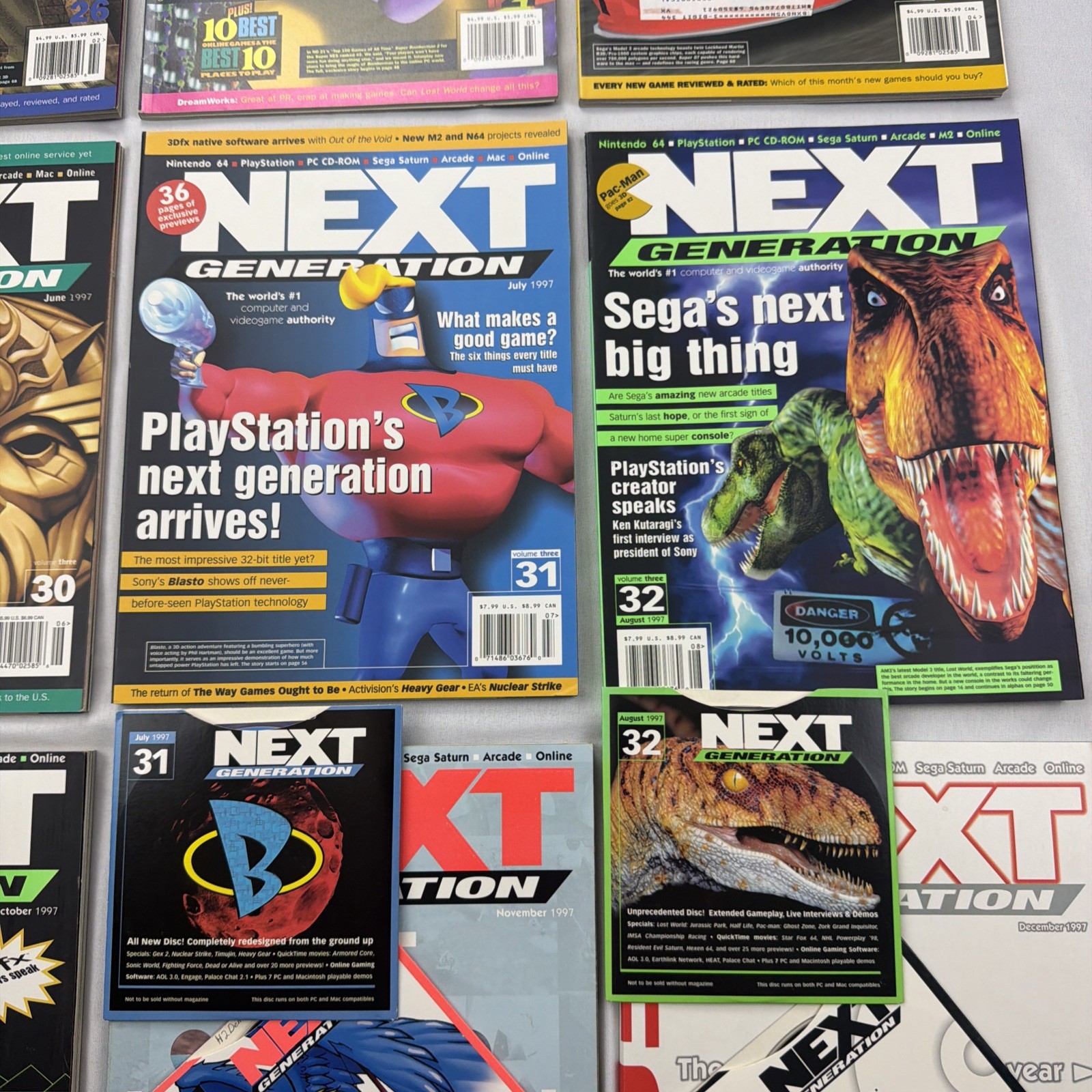 Vintage Next Generation Magazine Lot of 12 Issues 1997, Plus 6 Discs