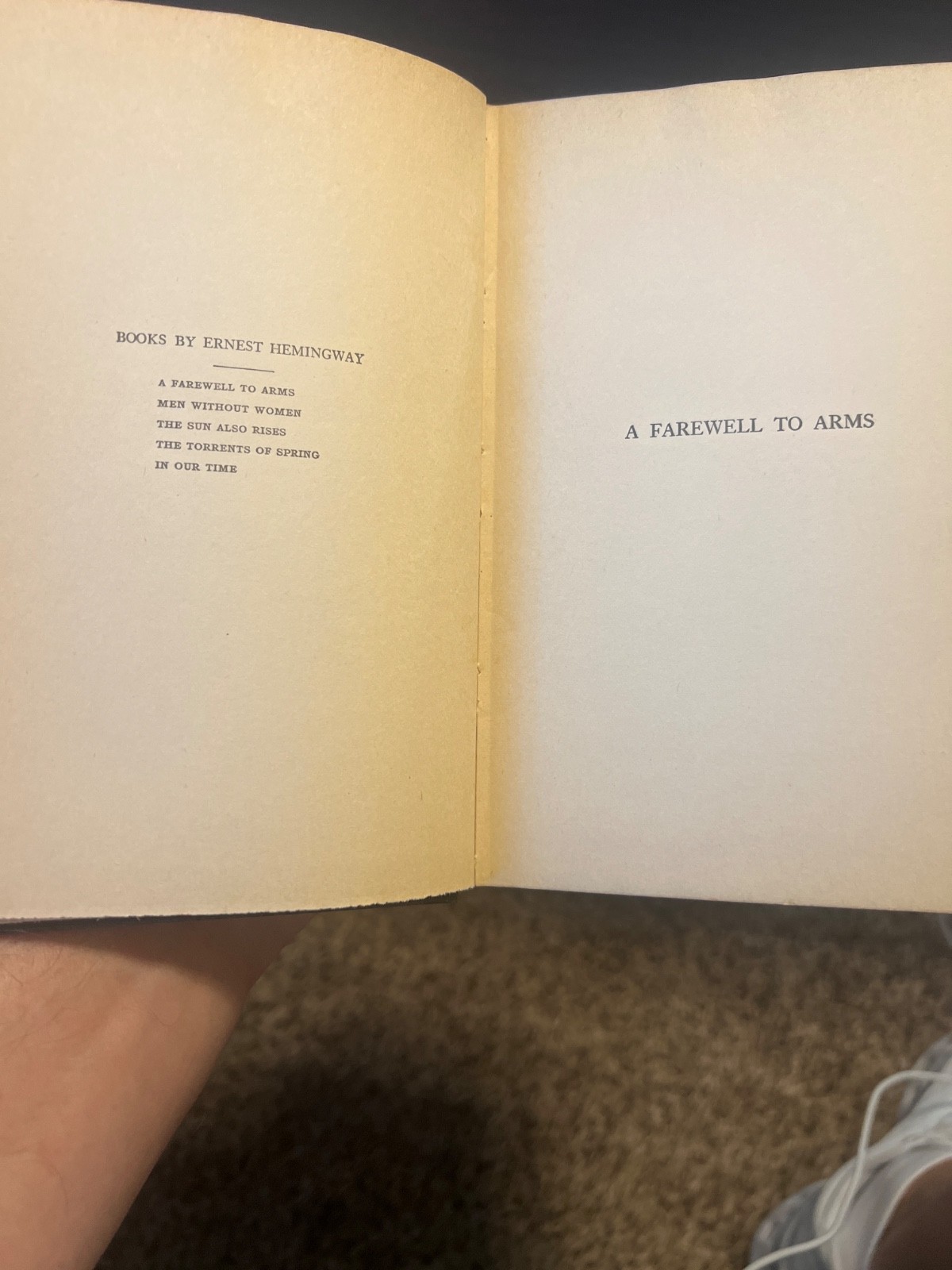A FAREWELL TO ARMS – ERNEST HEMINGWAY – 1929 – First Edition Hard Cover