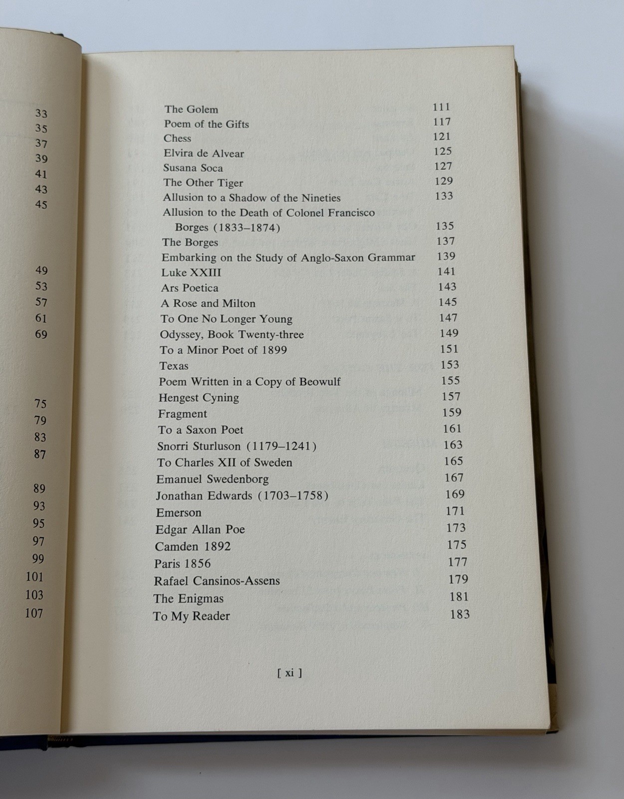Selected Poems Jorge Luis Borges VTG HARDCOVER 1972 blingual collected poetry of