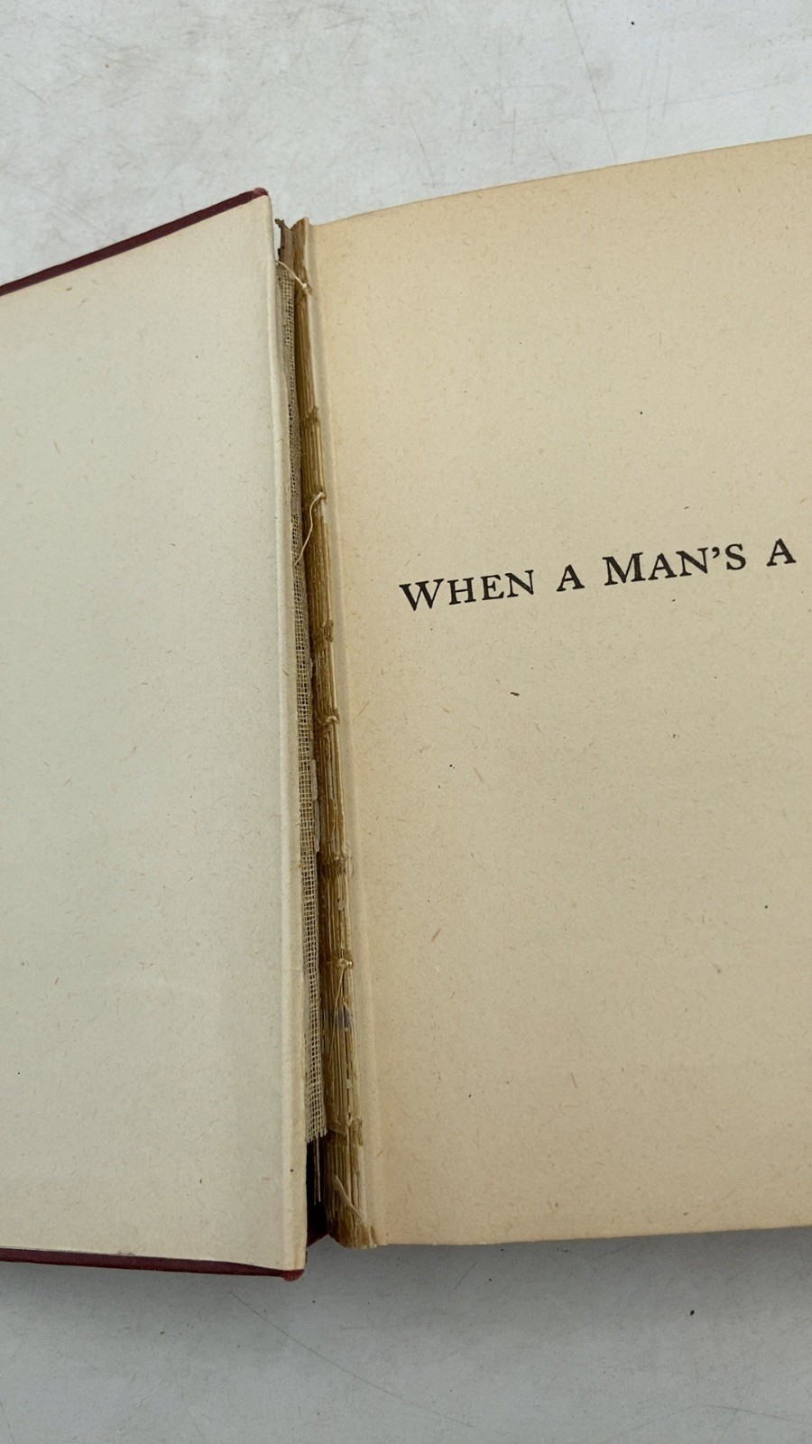 When A Man’s A MAN Harold Bell Wright Hardcover 1916