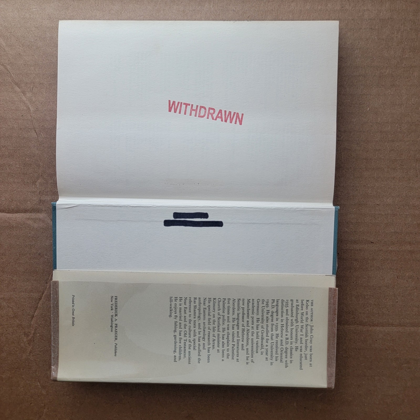 A History of Jerusalem, Gray, John, Robert Hale Ltd, 1969, Hardco