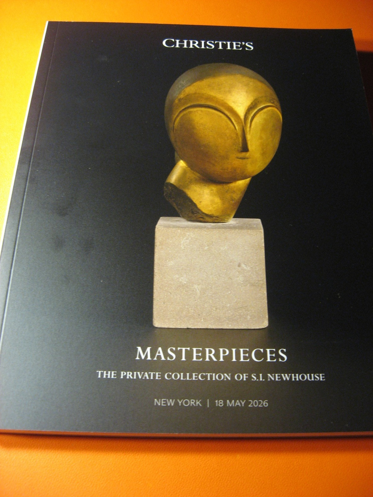 S. I. NEWHOUSE COLLECTION CHRISTIE’S /20 CENTURY TWO SIDED ART CATALOG