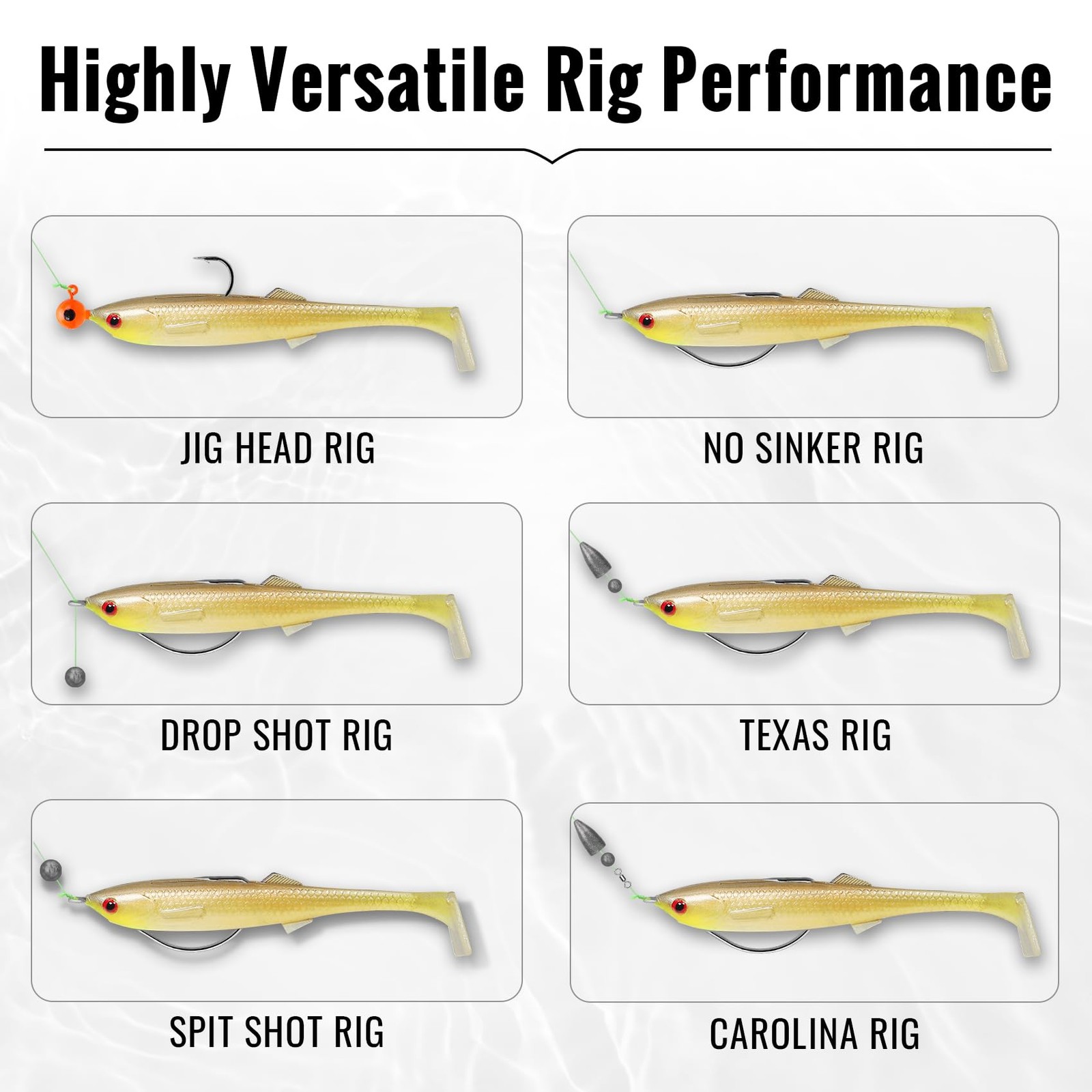 TRUSCEND Hand-Painted Soft Fishing Lures 10PCS, Medium, F1-3.35″,0.2oz,10pcs