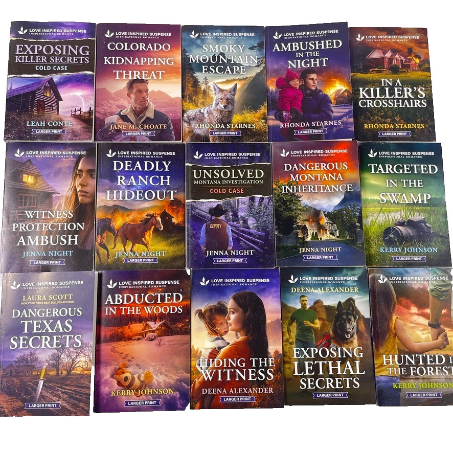 Harlequin Love Inspired Suspense Romance Book Lot 15 Rhonda Starnes Jenna Night