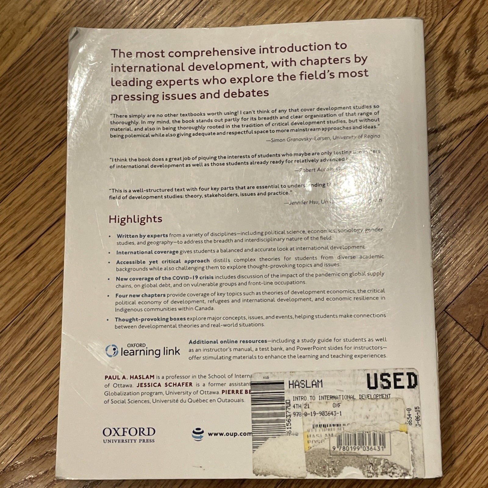 Introduction to International Development Book 4th Ed Haslam Schafer Beaudet