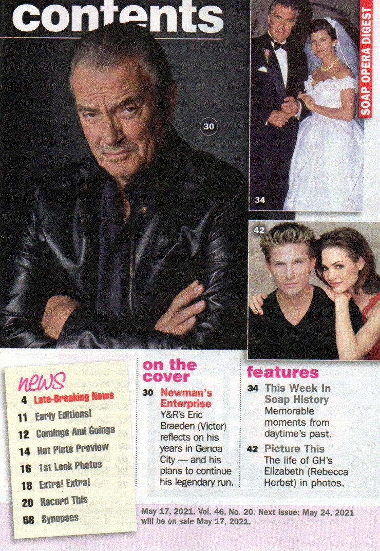 SOAP OPERA DIGEST Magazine May 17 2021 Eric Braeden Rebecca Herbst