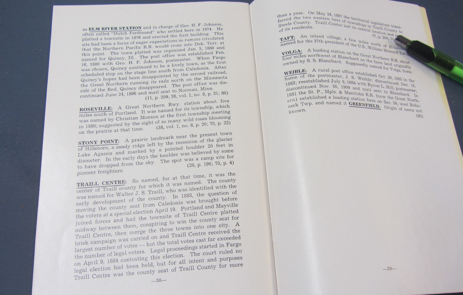 Origins of North Dakota Place Names Mary Ann Barnes Smith 1961 39 pages VG