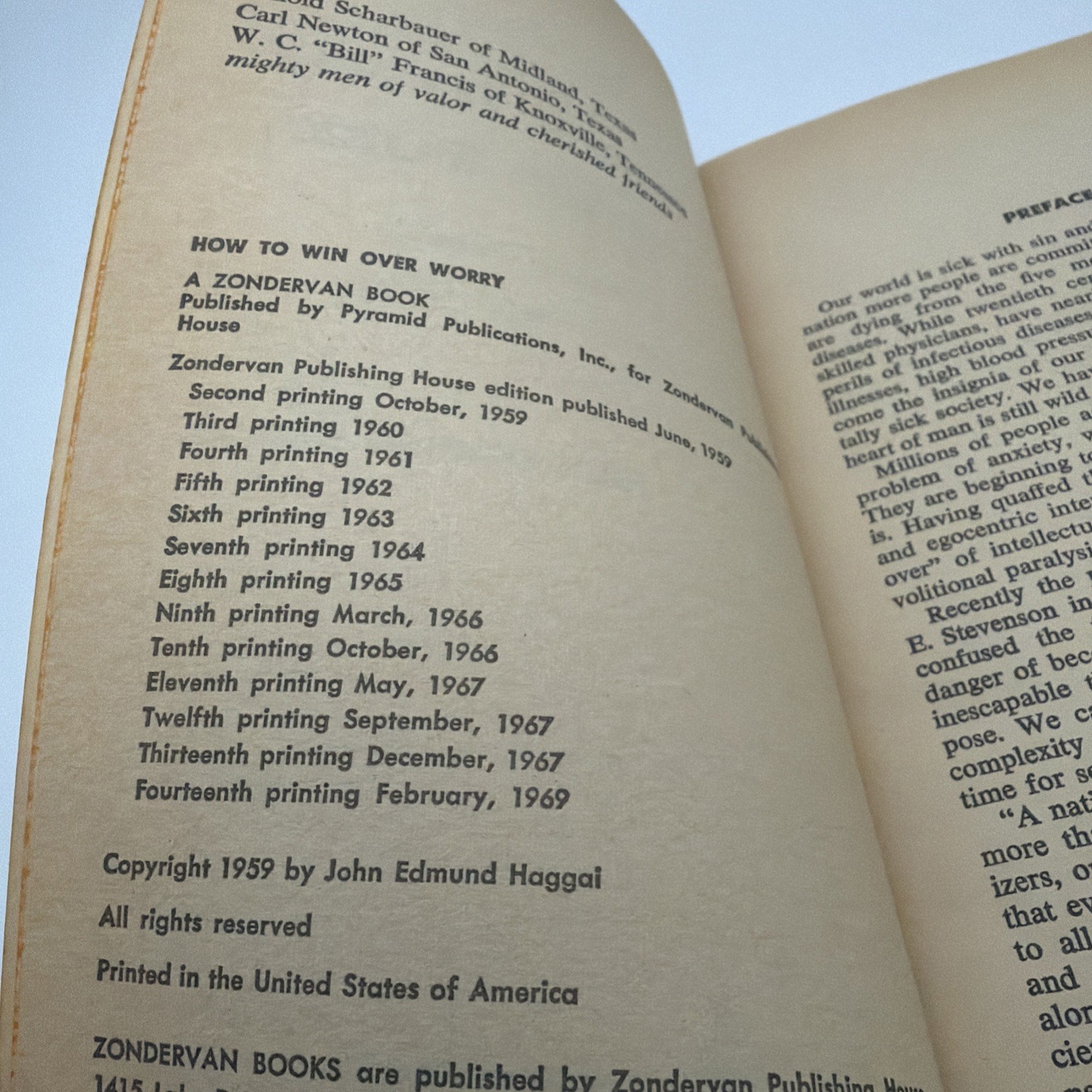 How to Win Over Worry (John Edmund Haggai – 1969) Vintage Paperback