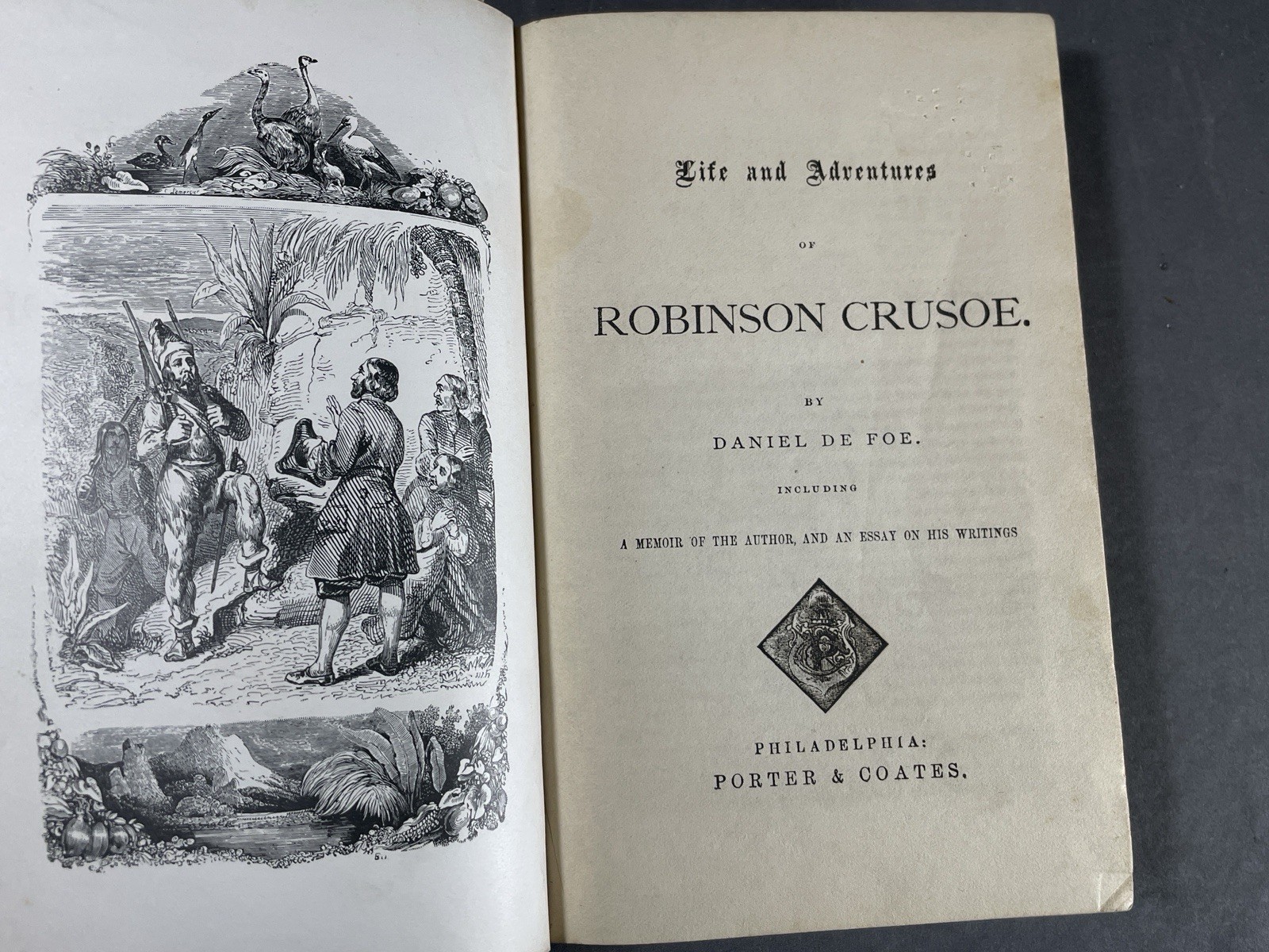 Robinson Crusoe Alta Edition c.1880’s Victorian HC Daniel DeFoe Classic Book