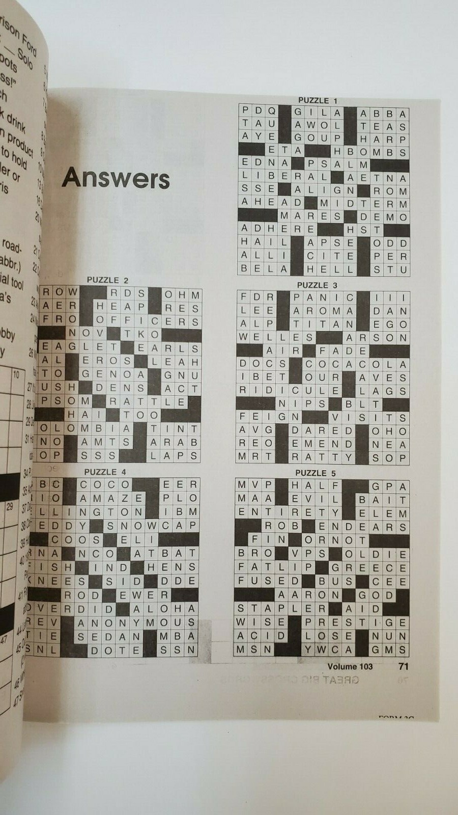New 4 Large Print Great Big Crosswords Kappa Puzzle Books Vol# 159-172 Fun Hobby