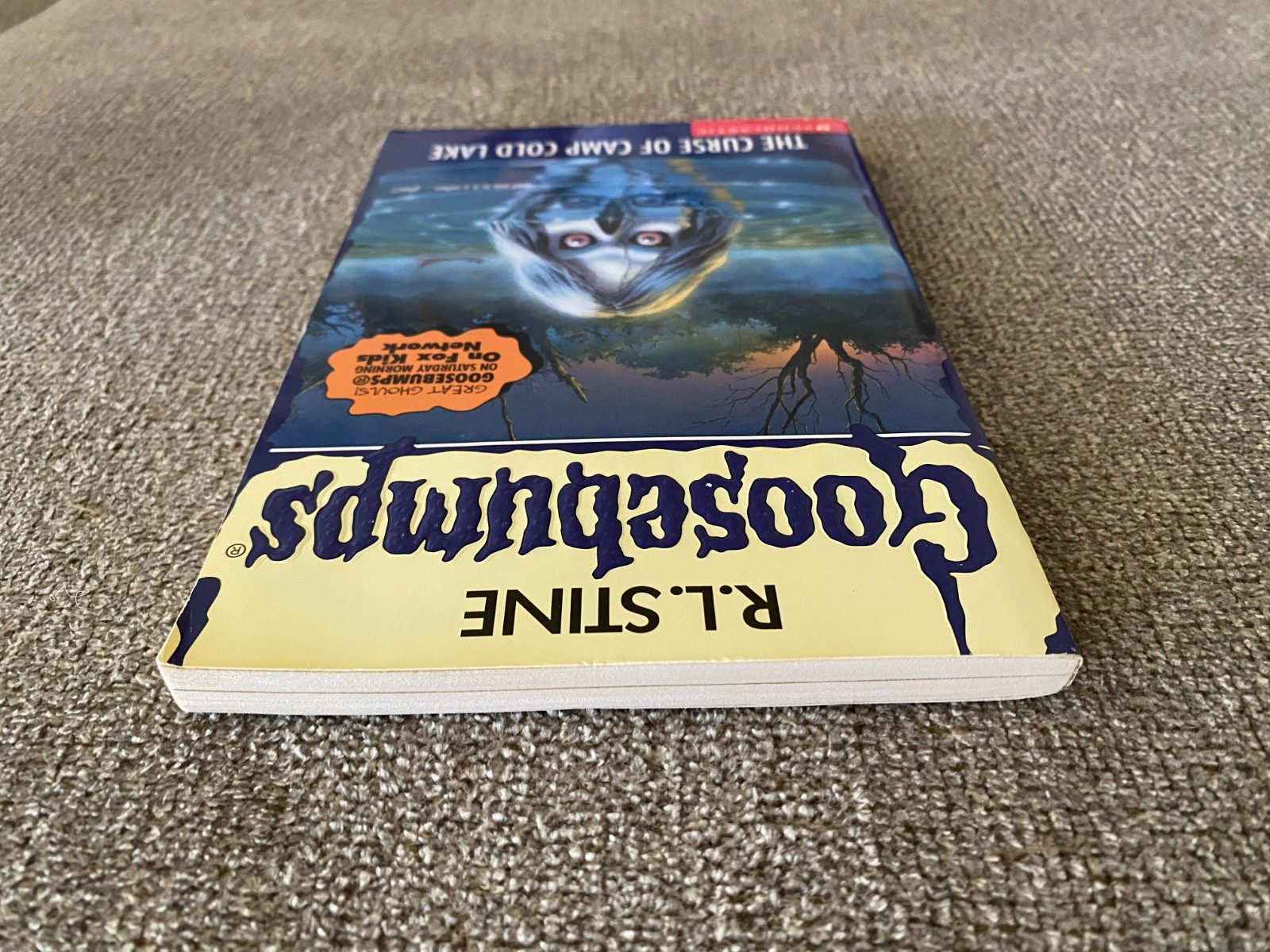 LN 1st print Goosebumps #56 The Curse of Camp Cold Lake w/att bookmark & cards