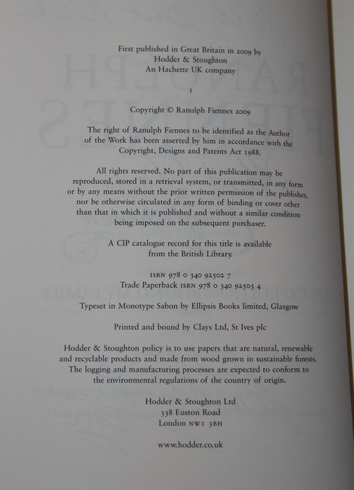 Ranulph Fiennes Signed Mad Dogs and Englishmen Explorer 2009 First Edition