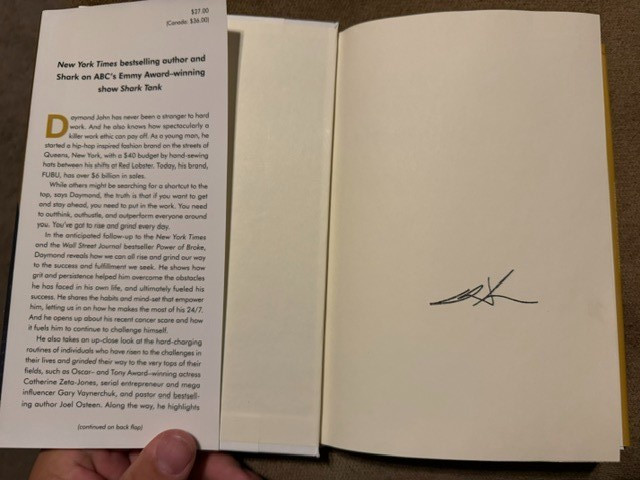 Rise and Grind Daymond John Signed 1st Edition Hardcover Book Autographed