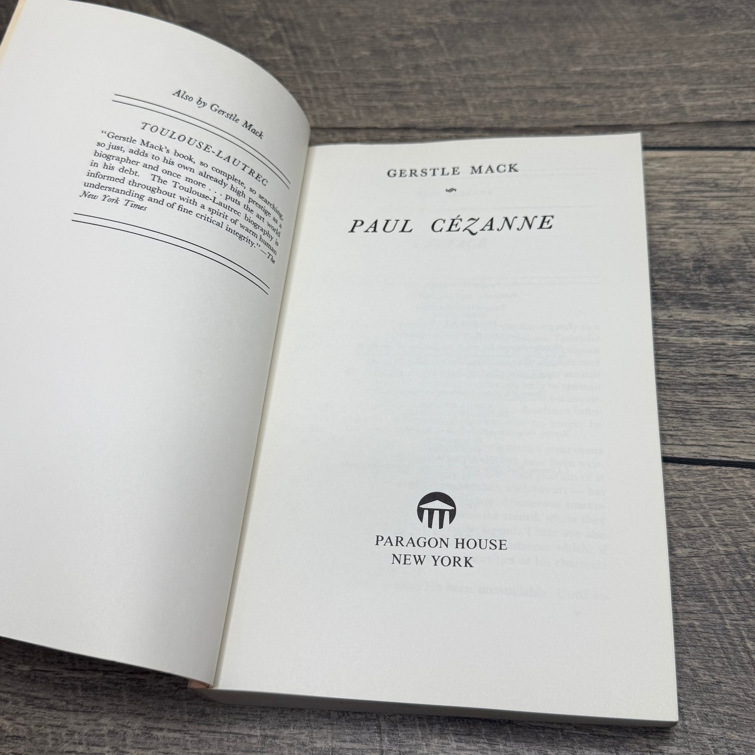 Paul Cézanne Gerstle Mack 1989 Biography Art Illustrated Paragon House