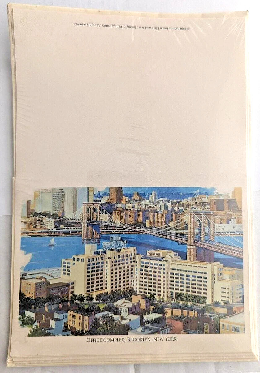 WATCHTOWER BUILDINGS POSTCARD STATIONARY SET/5 SEALED COPYRIGHT 1998 (INCL ENVEL