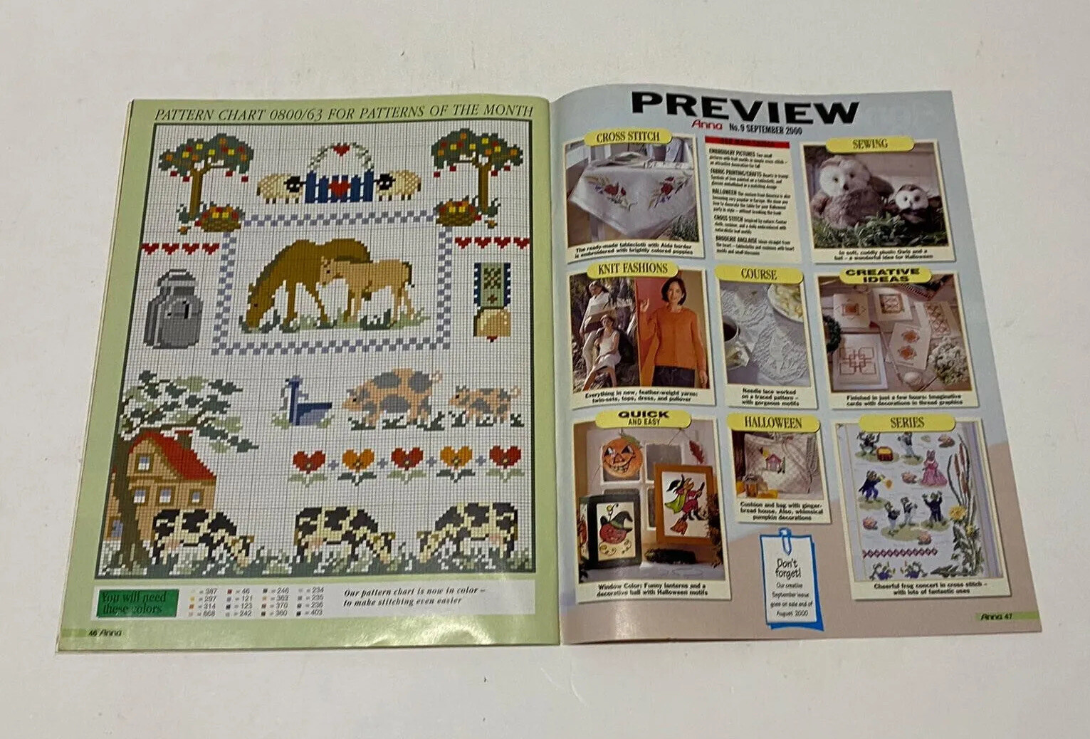 Vintage ANNA Burda Knitting & Needlecrafts Magazine AUG 2000,Creative Projects